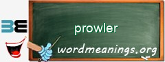 WordMeaning blackboard for prowler